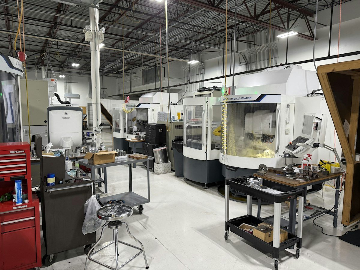 CNC machines in a manufacturing shop